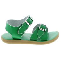Sandálias FOOTMATES Tide de couro impermeável para meninos Kelly Green