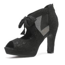 Sandálias GATUXUS Sexy Open Toe Chunky High Heels Femininas Pretas Sandálias GATUXUS Sexy Open Toe Chunky High Heels Femininas Pretas