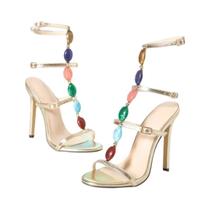 Sandálias Gladiadoras Femininas De Salto Alto Para O Verão, Design Sexy Com Fivela E Tira, Abertas Sandálias Gladiadoras Femininas De Salto Alto Para O Verão, Design Sexy Com Fivela E Tira, Abertas