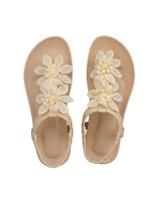 Sandálias GORGLITTER Flower Thongs femininas com alça no tornozelo, damasco Sandálias GORGLITTER Flower Thongs femininas com alça no tornozelo, damasco