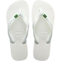 Sandálias Havaianas Brasil Chinelo Masculino Branco Original