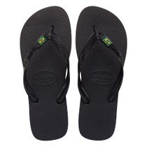 Sandálias Havaianas Brasil Preto Tamanho 35/36 1 Par Sandálias Havaianas Brasil Preto Tamanho 35/36 1 Par