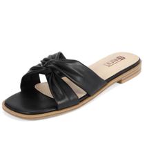 Sandálias IDIFU pretas quadradas com bico aberto Slip On para mulheres