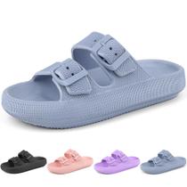 Sandálias LANIVIC Kids Cloud Slides Double Fivela Azul Tamanho 6