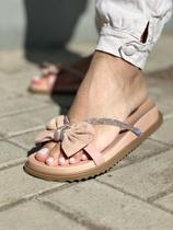 Sandálias papete Com Lacinho rasteirinha feminina moda - Spacemanshoes