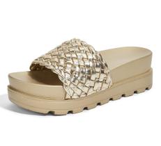 Sandálias plataforma LUCKY STEP femininas Flatform em ouro claro Sandálias plataforma LUCKY STEP femininas Flatform em ouro claro