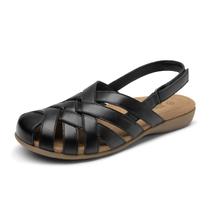 Sandálias Rihero Black Closed Toe Summer Flat Women 6.5