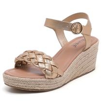 Sandálias Ruiee Wide Width Wdges para mulheres, douradas, tamanho 10 Sandálias Ruiee Wide Width Wdges para mulheres, douradas, tamanho 10
