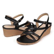 Sandálias SHIBEVER Wedge Black Summer para mulheres, tamanho 8.5 Sandálias SHIBEVER Wedge Black Summer para mulheres, tamanho 8.5