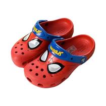 Sandálias Vermelhas Com Buraco De Desenho Animado Do Homem-Aranha, Sapatos Casuais De Praia