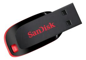 SanDisk Cruzer Blade pendrive 32gb 2.0 preto e vermelho