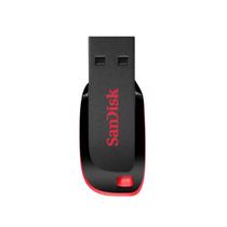 Sandisk Pen drive USB Cruzer Blade, 64 GB, preto/vermelho