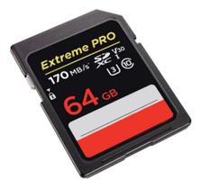 sandisk sdxc extreme pro 200mb/s 64gb u3 video filmagem 4k