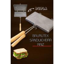 Sanduicheira Baurutex de Fogão Dupla Resistente e Antiaderente Ideal para Pão e Lanche na Chapa Sanduicheira Baurutex de Fogão Dupla Resistente e Antiaderente Ideal para Pão e Lanche na Chapa