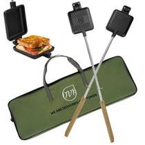 Sanduicheira de ferro fundido DVK 5" com 2 peças e bolsa Sanduicheira de ferro fundido DVK 5" com 2 peças e bolsa