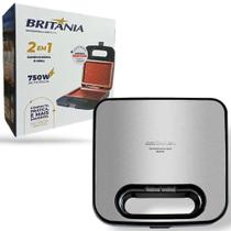 Sanduicheira e Grill, Britânia BGR16, 2 em 1 Redstone, 750w.
