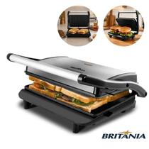 Sanduicheira e Grill Britânia BGR27I Press 2 em 1 850W 220V Antiaderente Inox para Lanches e Carnes Sanduicheira e Grill Britânia BGR27I Press 2 em 1 850W 220V Antiaderente Inox para Lanches e Carnes