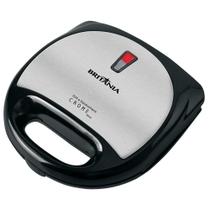 Sanduicheira e Grill Britânia Crome 2 Inox para 2 Fatias com Placa Antiaderente 110V