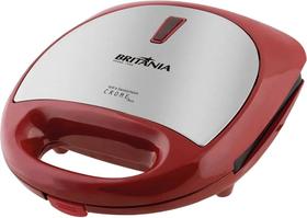 Sanduicheira e Grill Britania Crome Inox Vermelho - 220V-50HZ/60HZ