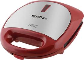 Sanduicheira e Grill Britania Crome Inox Vermelho - 220V-50HZ/60HZ