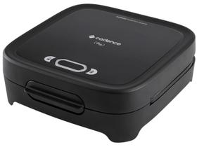 Sanduicheira e Grill Elétrico Cadence Click na Cor Preta com Trava na alça 220v Chapas Antiaderentes e Potência de 750W 220V