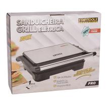 Sanduicheira e Grill Inox 1000W com Placas Antiaderentes Removíveis Prática, Moderna e Compacta Sanduicheira e Grill Inox 1000W com Placas Antiaderentes Removíveis Prática, Moderna e Compacta