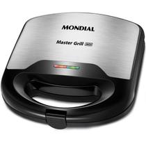 Sanduicheira e Grill Misteira Mondial Preto Inox Antiaderente S-20
