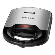 Sanduicheira e Grill Mondial S20 Master Grill Inox Antiaderente Chapa Dupla 110v