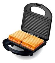 Sanduicheira E Mini Grill Antiaderente Preta E Inox BAK-SAND750-220V- Cor Preto