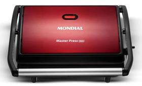 Sanduicheira Eletrica 1000W Mondial Grill Antiaderente Luxx Red 220V