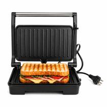 Sanduicheira Elétrica Grill 1000W Inox Antiaderente Compacta