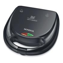 Sanduicheira Elétrica Grill Tostadeira Mondial Antiaderente Preto 110v S12 Sanduicheira Elétrica Grill Tostadeira Mondial Antiaderente Preto 110v S12