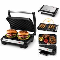 Sanduicheira Elétrica Inox 2 em 1 Grill Sanduicheira Elétrica Inox 2 em 1 Grill