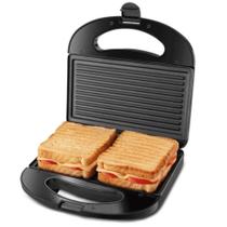 Sanduicheira Elétrica Mini Grill Misteira Torradeira Chapa Lanche 127v Antiaderente