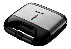 Sanduicheira Elétrica Preta Amvox Grill Antiaderente 110v 220v