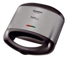 Sanduicheira Elétrica S07 Grill Portátil Grelha 2 em 1 800W Mondial Saudável Prático