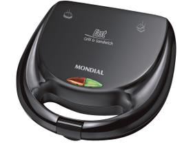 Sanduicheira Fast Grill e Sandwich Mondial Preto 750W S-12