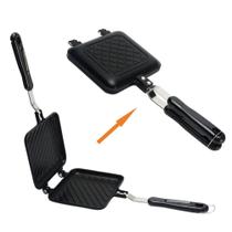 Sanduicheira GEZICHTA Grilled Panini Waffle, antiaderente, preta