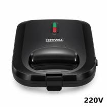 Sanduicheira Grill 2 em 1 Elétrica 750W Antiaderente Grelha Carnes e Faz Sanduíches 127V ou 220V