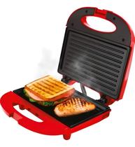 Sanduicheira Grill 2 Em 1 Kian 750W Vermelha 220V