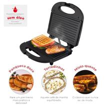 Sanduicheira Grill 2 em 1 Misteira Eletrica 127V 750W Kian