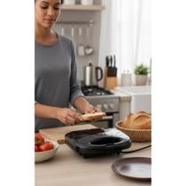 Sanduicheira Grill 750W Mini Tosteira Antiaderente Preto