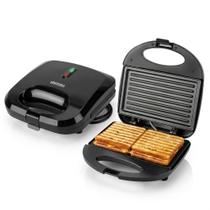 Sanduicheira Grill Assadeira Elétrica 2 Em 1 Antiaderente Prensa Dupla Segura 750W 127V ou 220V