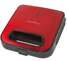 Sanduicheira grill britania 750w 220v vermelha - antiaderente