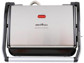 Sanduicheira/Grill Britânia Press BGR27I 2 em 1 Prata 850W Antiaderente