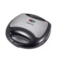 Sanduicheira Grill Chapa Elétrica Preta Acabamento Inox