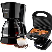 Sanduicheira grill e cafeteira eletrica semi automatica kit