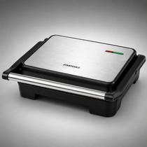 Sanduicheira Grill Elétrica 2 em 1 Inox 1000W com Placas Antiaderentes e Trava 220V Sanduicheira Grill Elétrica 2 em 1 Inox 1000W com Placas Antiaderentes e Trava 220V