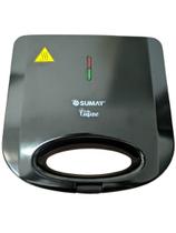 Sanduicheira Grill Elétrica Antiaderente Sumay Preto 220v