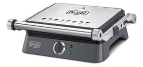 Sanduicheira Grill Elétrica Gourmand Gris Black Decker, Modelo G1400, Grill com Chapa Antiaderentes, Sanduicheira Grill com Abertura 180 Graus,